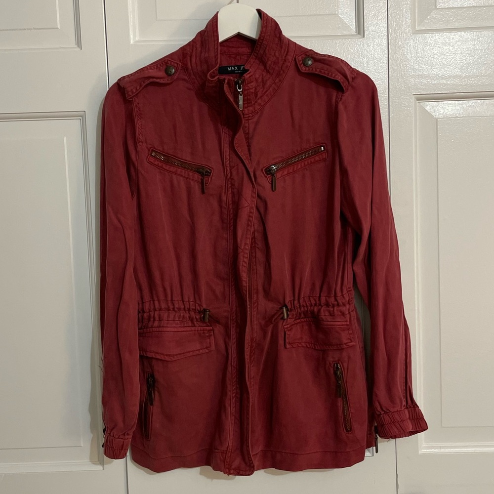 Max Jeans Burnt Red Utility Jacket